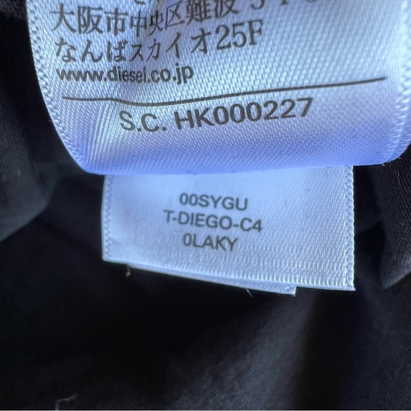 Diesel Famous Jeans Industries T-Diego-C4 Black Logo T-Shirt Men’s Large GUC - Picture 7 of 8